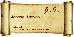 Jancsa István névjegykártya