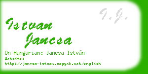 istvan jancsa business card