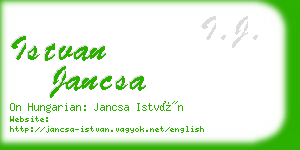 istvan jancsa business card